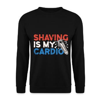 Barber Barber Barber Hairdresser Men's Hairdresser Barbershop - Unisex Sweatshirt - black - Front - Alina (178cm) & Michal (187cm)