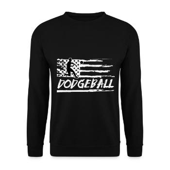 Gift for Dodgeball Players - Unisex Sweatshirt - black - Front - Alina (178cm) & Michal (187cm)