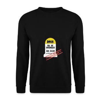 Col du Tourmalet - Sweat-shirt Unisexe - noir - Devant - Alina (178cm) & Michal (187cm)