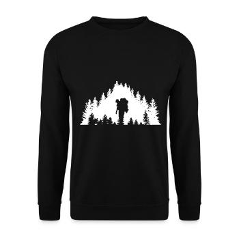Arbres - Randonnée - (4) - Sweat-shirt Unisexe - noir - Devant - Alina (178cm) & Michal (187cm)
