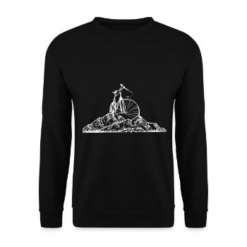 Montagne - Cyclisme - (10) - Sweat-shirt Unisexe - noir - Devant - Alina (178cm) & Michal (187cm)