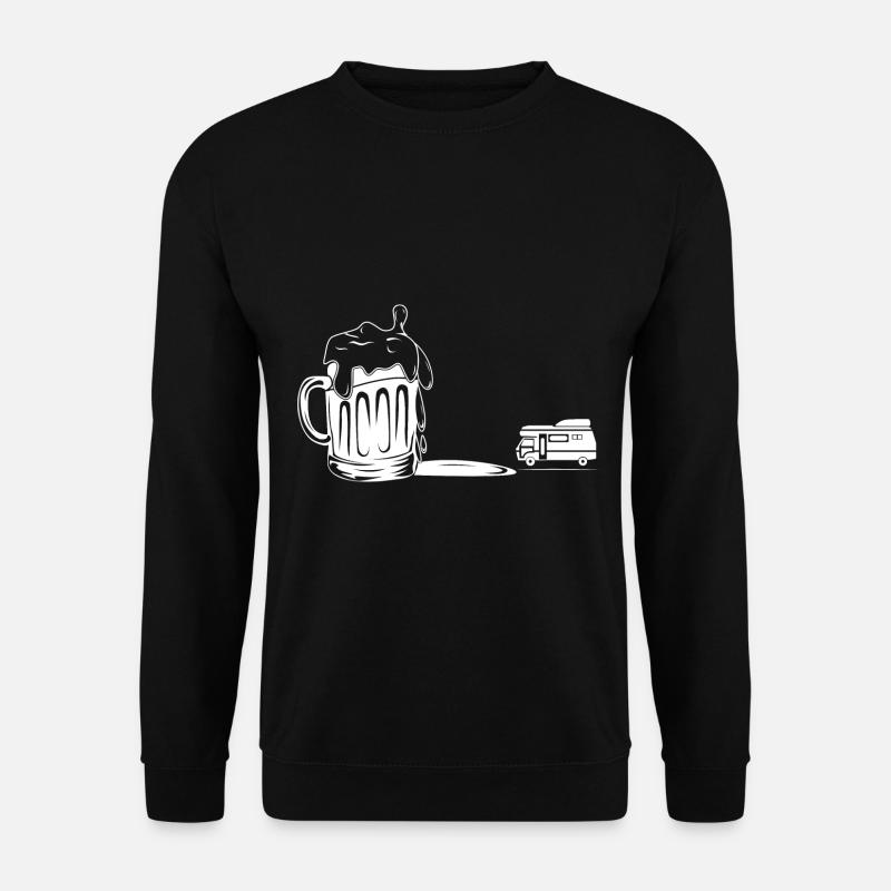 Bier - Camping Van - - Unisex Pullover - Schwarz