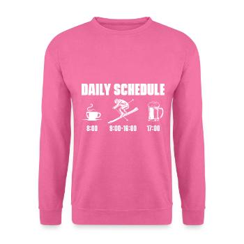 Ski Skifahren Skier - Unisex Pullover - Pink - Vorne