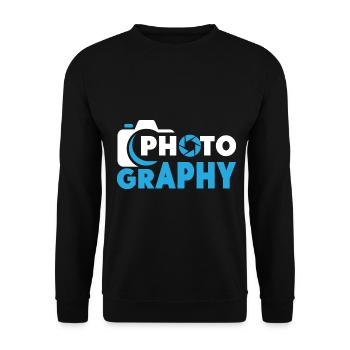 Photographer Photography Camera Photos - Unisex Sweatshirt - black - Front - Alina (178cm) & Michal (187cm)