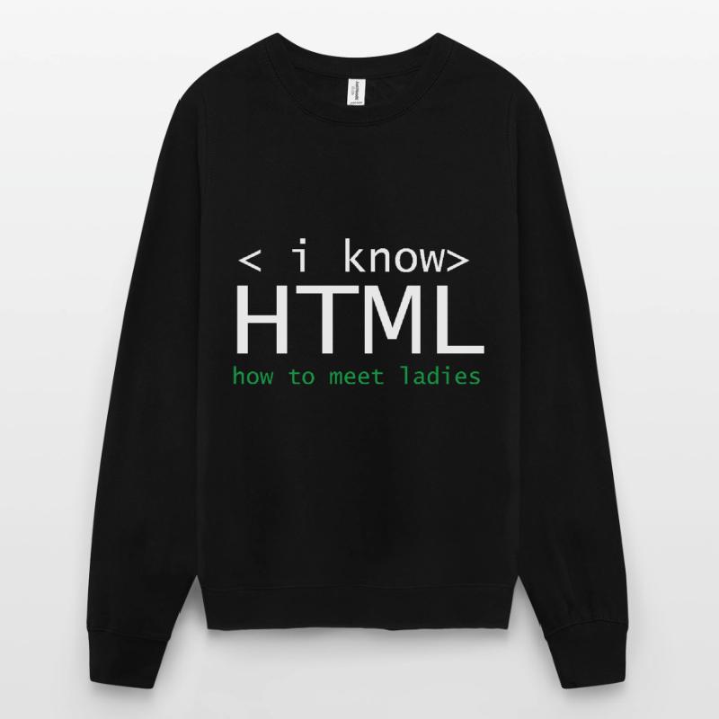 HTML Editor Hypertext Markup Language Webdokument Unisex Pullover