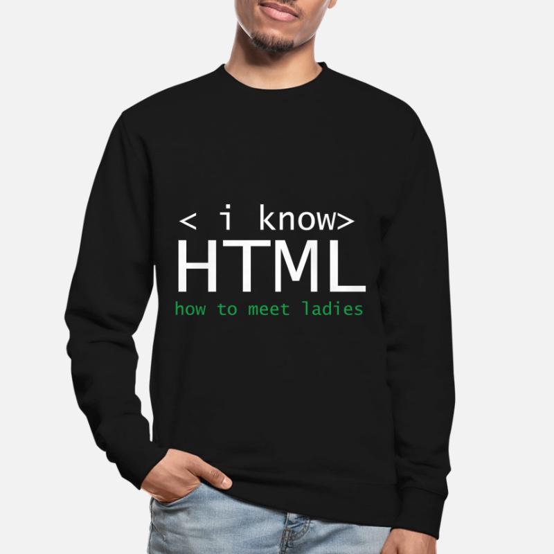 HTML Editor Hypertext Markup Language Webdokument Unisex Pullover