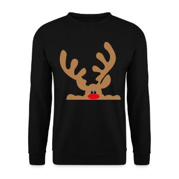 Elch - Unisex Pullover - Schwarz - Vorne - Alina (178cm) & Michal (187cm)