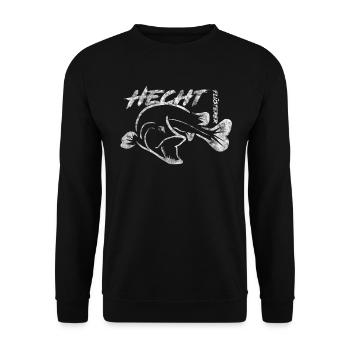 Pike Whisperer - Pike fishing - Unisex Sweatshirt - black - Front - Alina (178cm) & Michal (187cm)