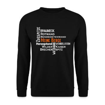 Berge - Unisex Pullover - Schwarz - Vorne - Alina (178cm) & Michal (187cm)