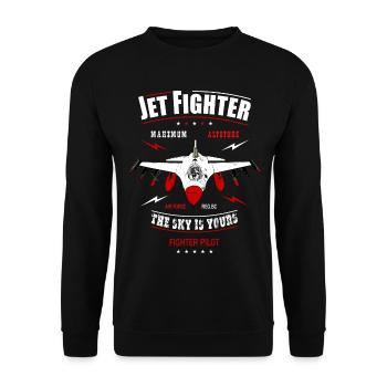 Jet Pilot - Unisex Pullover - Schwarz - Vorne - Alina (178cm) & Michal (187cm)