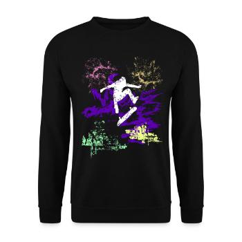 Patineur - Sweat-shirt Unisexe - noir - Devant - Alina (178cm) & Michal (187cm)