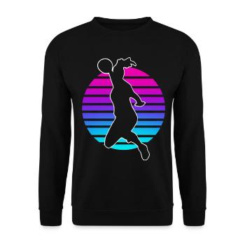 Handball Handball Joueur de handball féminin - Sweat-shirt Unisexe - noir - Devant - Alina (178cm) & Michal (187cm)