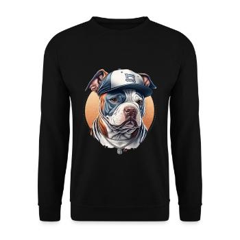 Bulldog Blue Cap Sportif - Unisex Pullover - Schwarz - Vorne - Alina (178cm) & Michal (187cm)