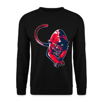 Red Panther - Unisex Sweatshirt - black - Front - Alina (178cm) & Michal (187cm)