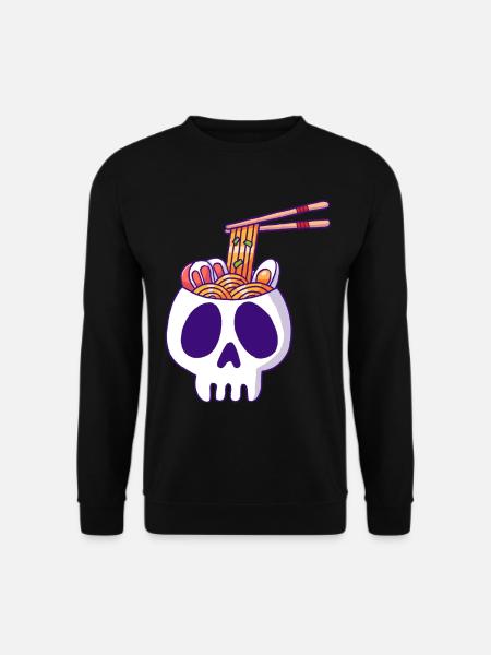 Skull and noodles - Unisex Sweatshirt - black
