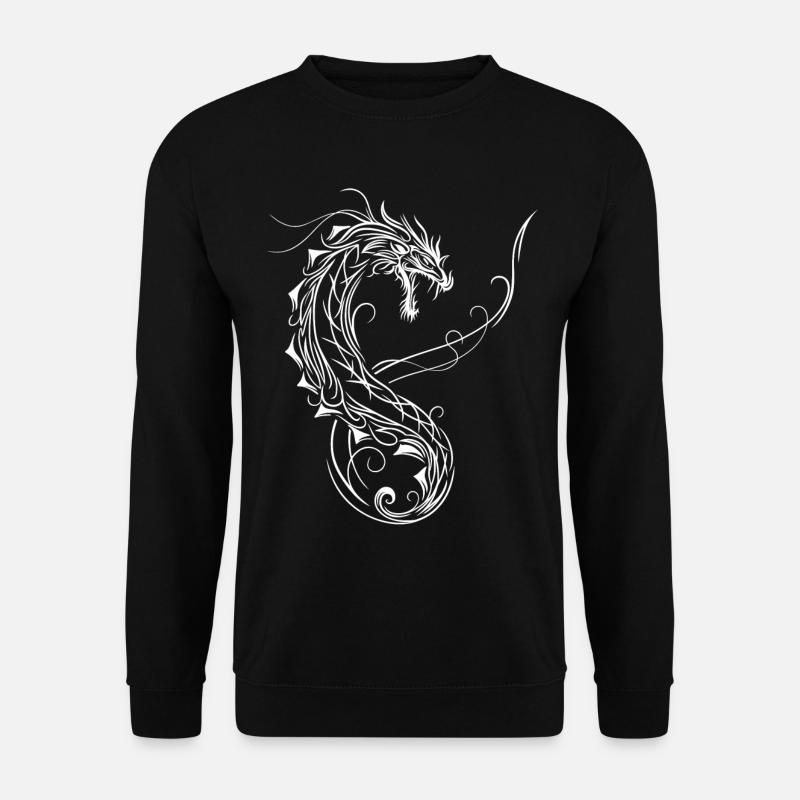 Drache Fantasy Feuerdrache - Unisex Pullover - Schwarz