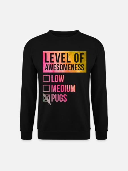 Mops - Unisex Pullover - Schwarz