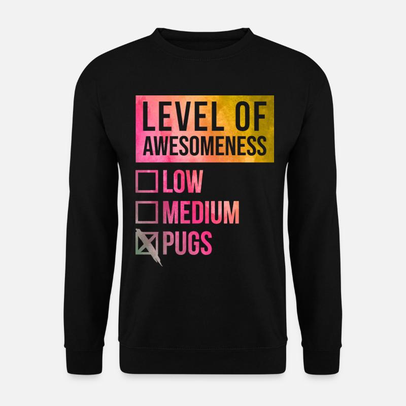 Mops - Unisex Pullover - Schwarz