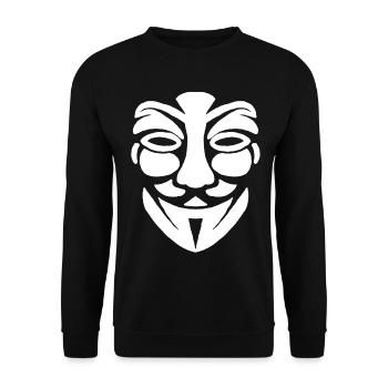 Visage anonyme - Sweat-shirt Unisexe - noir - Devant - Alina (178cm) & Michal (187cm)