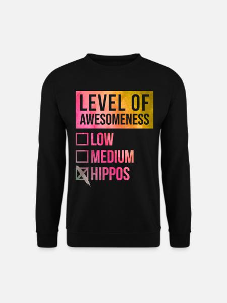 Nilpferd Nilpferd Nilpferd - Unisex Pullover - Schwarz