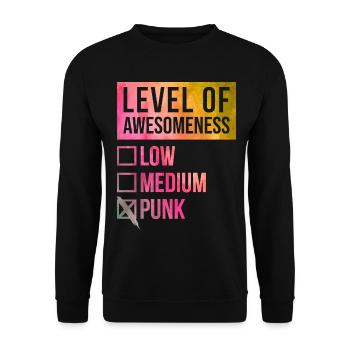 Punk - Unisex Pullover - Schwarz - Vorne - Alina (178cm) & Michal (187cm)