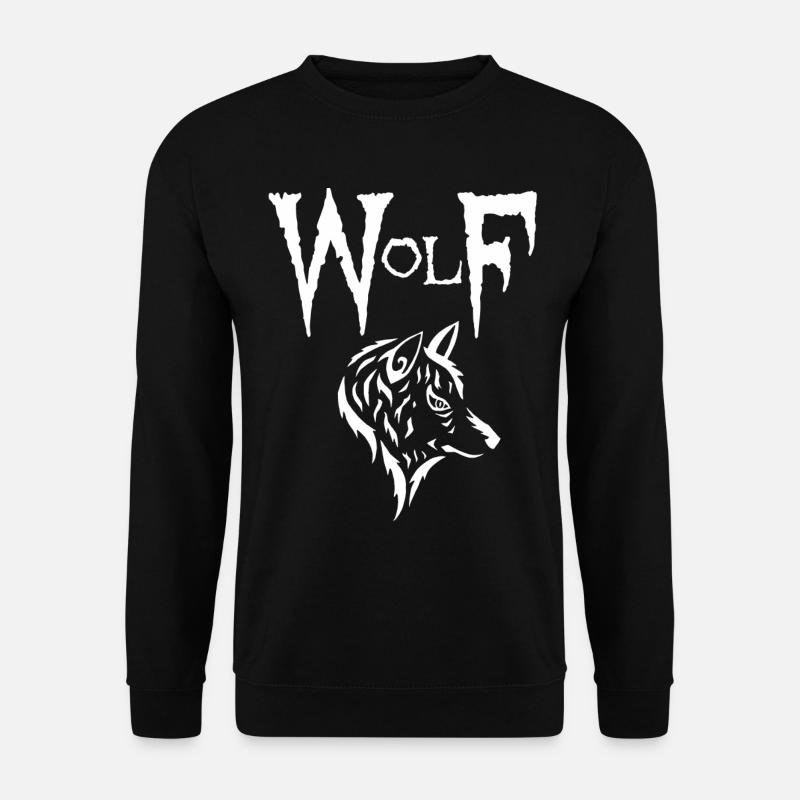 Weißer Wolf - Unisex Pullover - Schwarz