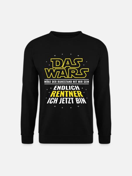 Rente Das wars - Endlich Rentner ich jetzt bin - Unisex Pullover - Schwarz
