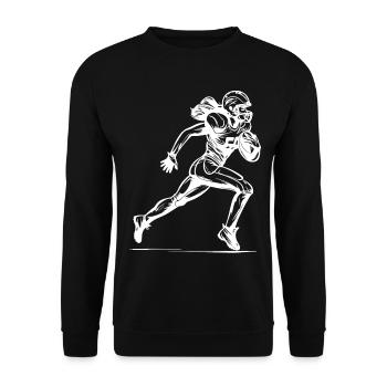 Female American footballer - Unisex Sweatshirt - black - Front - Alina (178cm) & Michal (187cm)