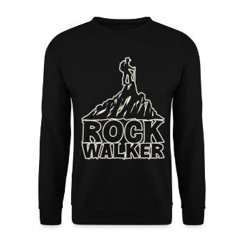 Rock Walker [Weiß] - Unisex Pullover - Schwarz - Vorne - Alina (178cm) & Michal (187cm)