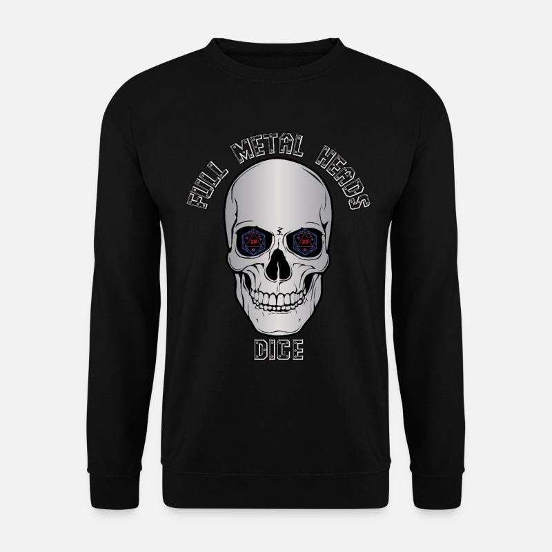 Full Metal Skull Cube Eyes - Unisex Sweatshirt - black