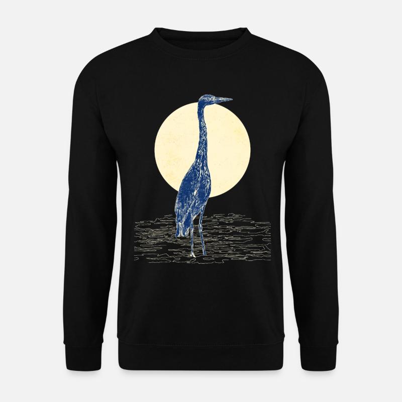 GREY HERON - Unisex Sweatshirt - black