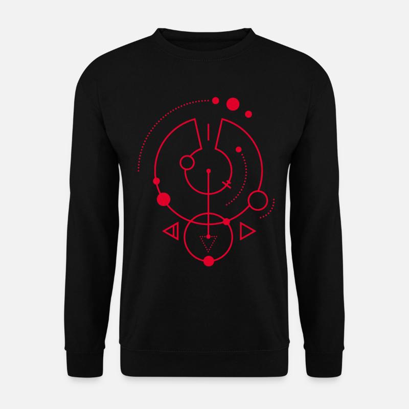 Rotes geometrisches Symbol - Unisex Pullover - Schwarz