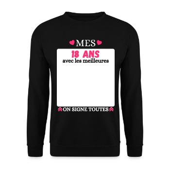18 Year Old Birthday Girl, My 18 Year Old - Unisex Sweatshirt - black - Front - Alina (178cm) & Michal (187cm)