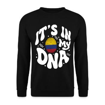 Kolumbianische DNA Kolumbien Flagge Hispanisch - Unisex Pullover - Schwarz - Vorne - Alina (178cm) & Michal (187cm)