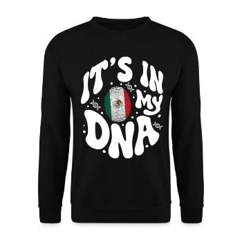 Mexikanische DNA Mexiko Flagge Hispanisch - Unisex Pullover - Schwarz - Vorne - Alina (178cm) & Michal (187cm)