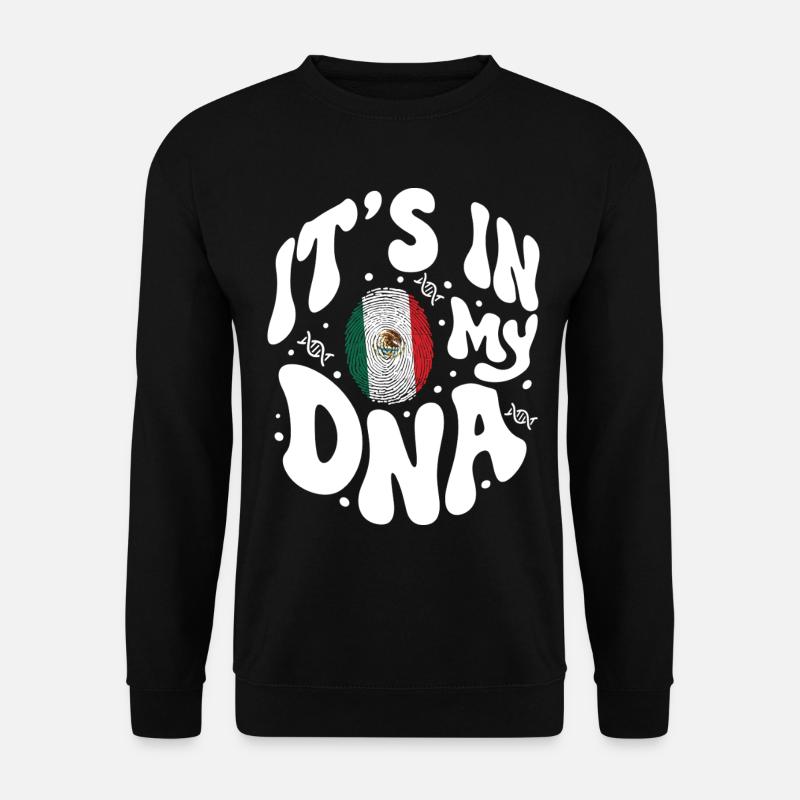 ADN mexicain Mexique drapeau hispanique - Sweat-shirt Unisexe - noir