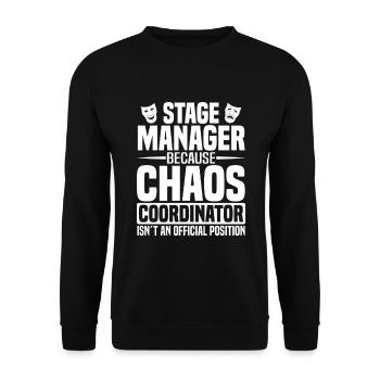 Directeur professionnel des coulisses Régisseur de l’équipe - Sweat-shirt Unisexe - noir - Devant - Alina (178cm) & Michal (187cm)