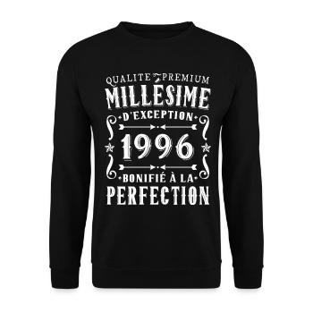 30-jähriges Jubiläum Vintage 1996 Partygeschenk - Unisex Pullover - Schwarz - Vorne - Alina (178cm) & Michal (187cm)