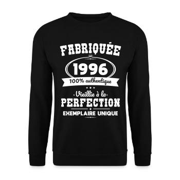 Hergestellt 1996 – Perfekt gereift - Unisex Pullover - Schwarz - Vorne - Alina (178cm) & Michal (187cm)