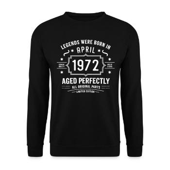 April 1972 - Unisex Sweatshirt - black - Front - Alina (178cm) & Michal (187cm)