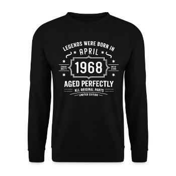 Avril 1968 - Sweat-shirt Unisexe - noir - Devant - Alina (178cm) & Michal (187cm)