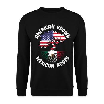 Mexiko Stolz & Heimat Mexikaner Mexico Flagge - Unisex Pullover - Schwarz - Vorne - Alina (178cm) & Michal (187cm)