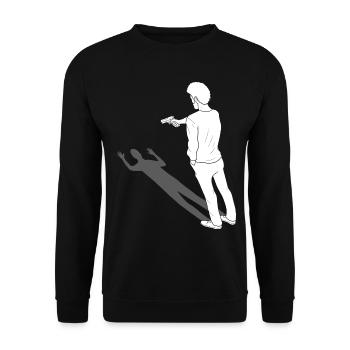 Mirror Art Graphic - Unisex Sweatshirt - black - Front - Alina (178cm) & Michal (187cm)
