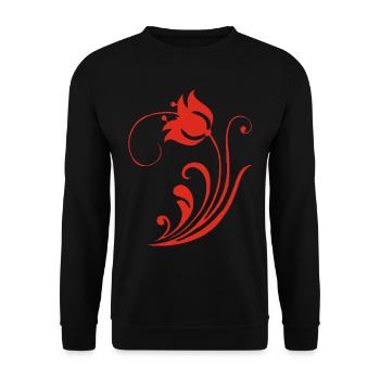 Fleur rouge étrange - Sweat-shirt Unisexe - noir - Devant - Alina (178cm) & Michal (187cm)