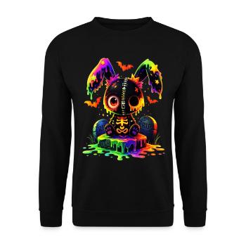 Lapin gothique de Kawaii - Sweat-shirt Unisexe - noir - Devant - Alina (178cm) & Michal (187cm)