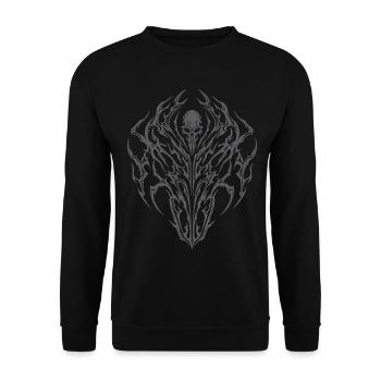 Crâne tribal Néo Thorns - Sweat-shirt Unisexe - noir - Devant - Alina (178cm) & Michal (187cm)