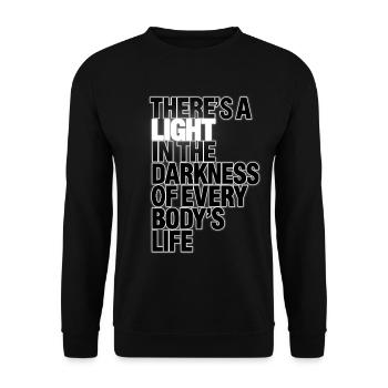 Rocky Horror Show Zitat There's A Light Remastered - Unisex Pullover - Schwarz - Vorne - Alina (178cm) & Michal (187cm)