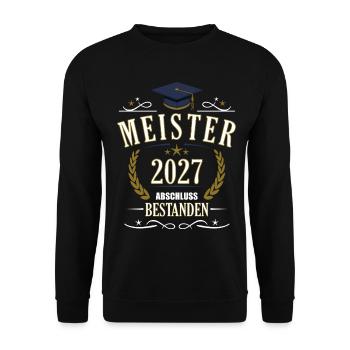 Meister 2027 - Unisex Pullover - Schwarz - Vorne - Alina (178cm) & Michal (187cm)