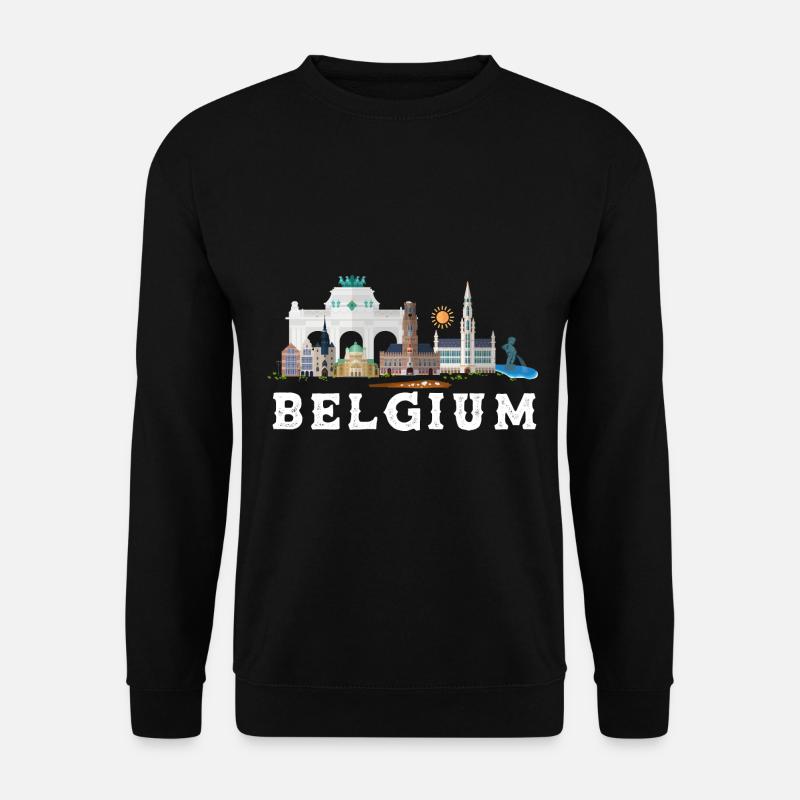Belgien - Unisex Pullover - Schwarz