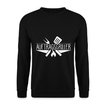 Grillen Grillmeister BBQ Grillkönig - Unisex Pullover - Schwarz - Vorne - Alina (178cm) & Michal (187cm)
